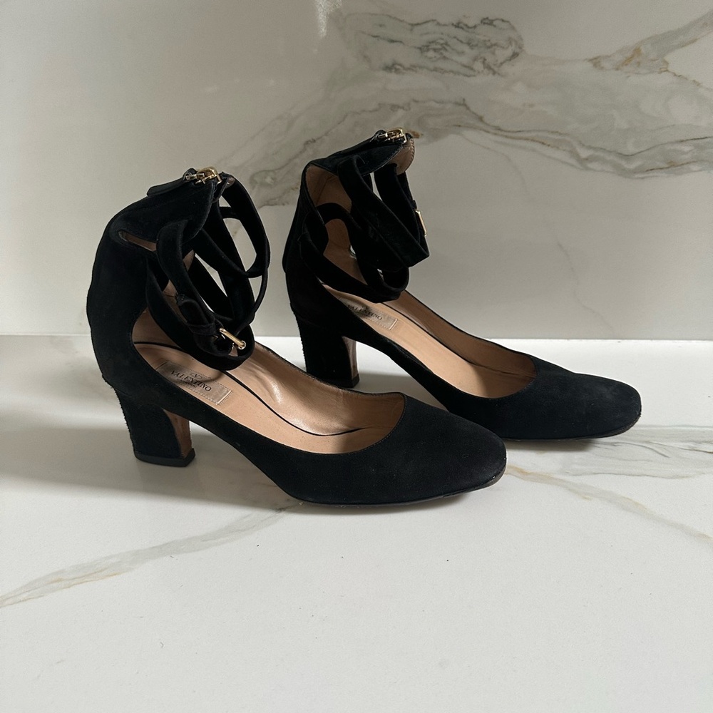 Black suede Valentino Gavarani shoes